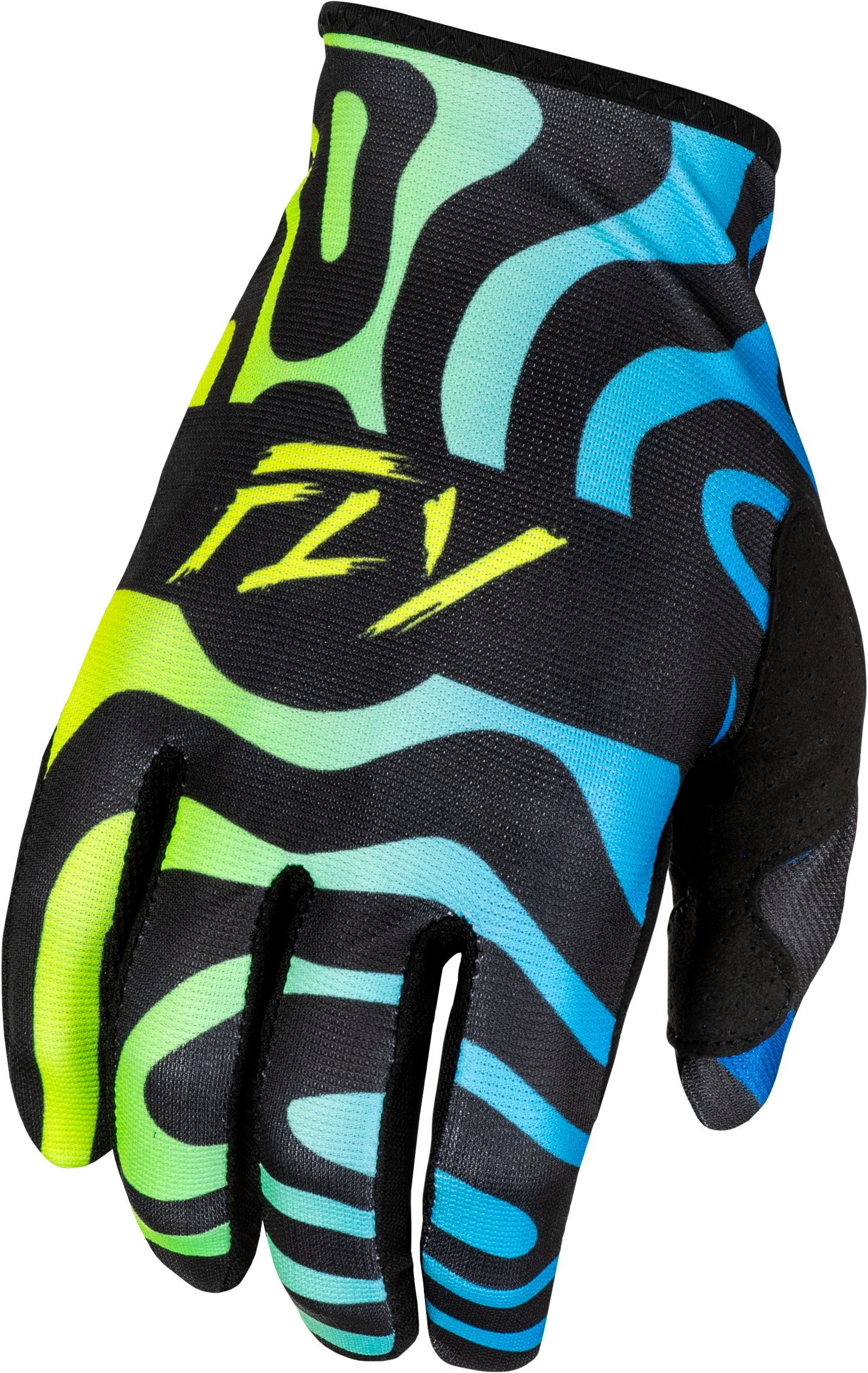 Youth Lite Zen Gloves Black/Blue/Hi Vis Yl