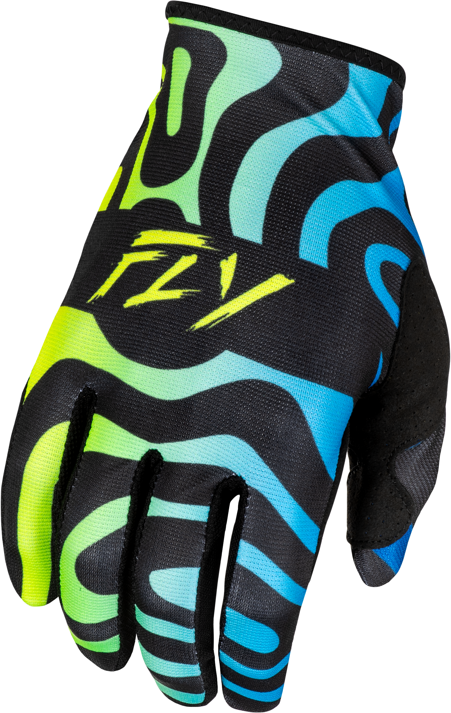 Youth Lite Zen Gloves Black/Blue/Hi Vis Yl