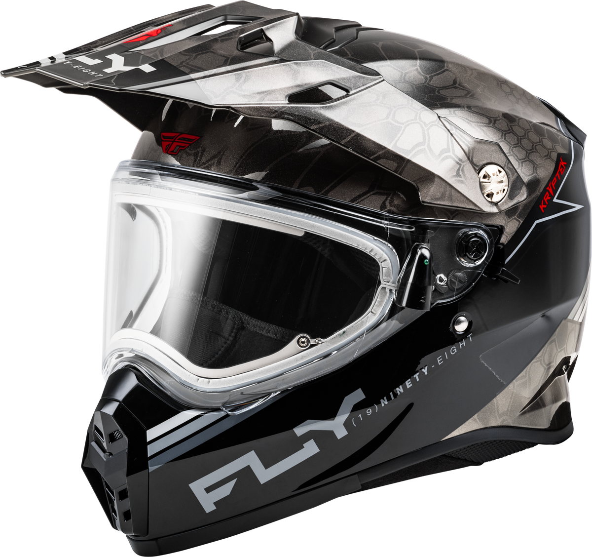 Trekker Cw Conceal Helmet Elec Shld Black/Grey/White Xl