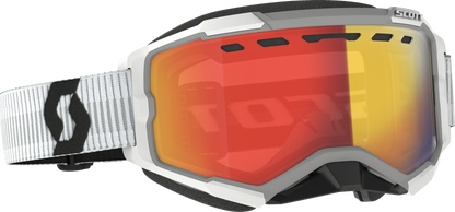Fury Goggle Snow Cross Ls White W/Red Chrome