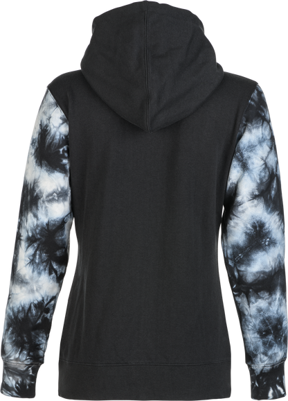 Women's Fly Tie Dye Zip Up Hoodie Black/Grey 2x