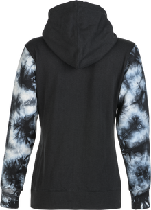 Women's Fly Tie Dye Zip Up Hoodie Black/Grey Sm