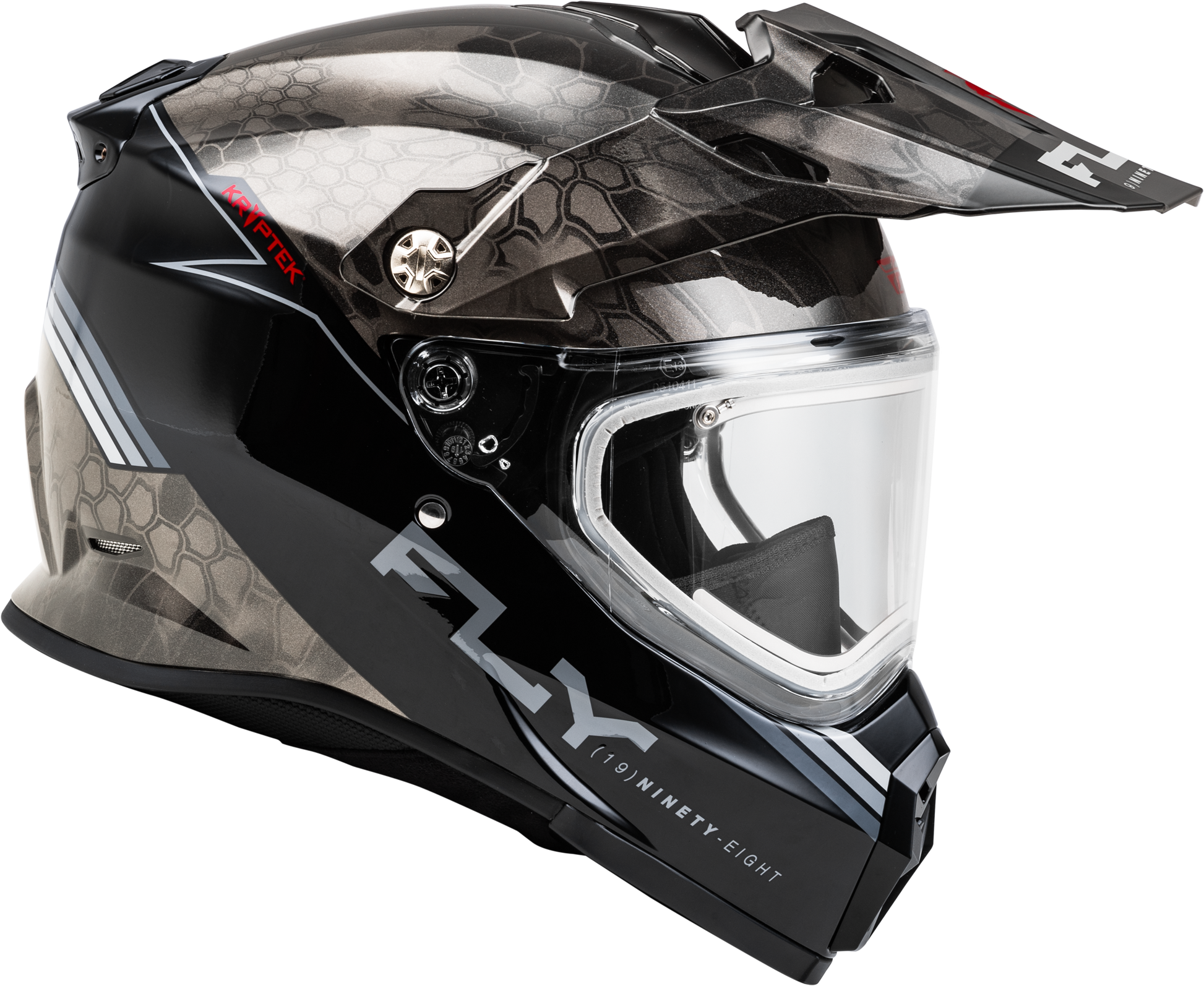 Trekker Cw Conceal Helmet Elec Shld Black/Grey/White Xl