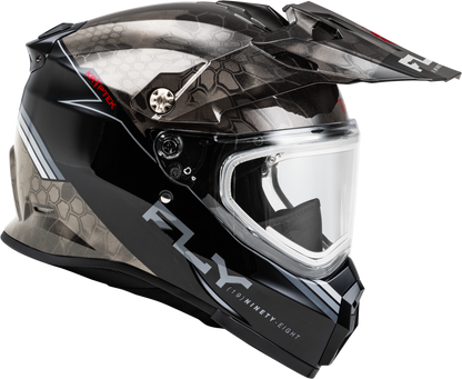 Trekker Cw Conceal Helmet Elec Shld Black/Grey/White Xl