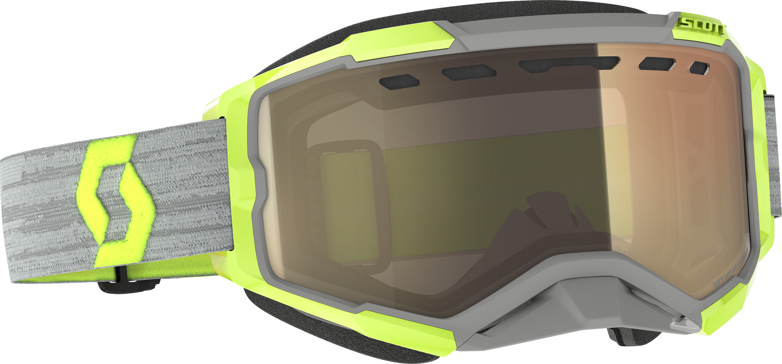 Fury Goggle Snow Cross Ls Gry/Ylw W/Bronze Chrome