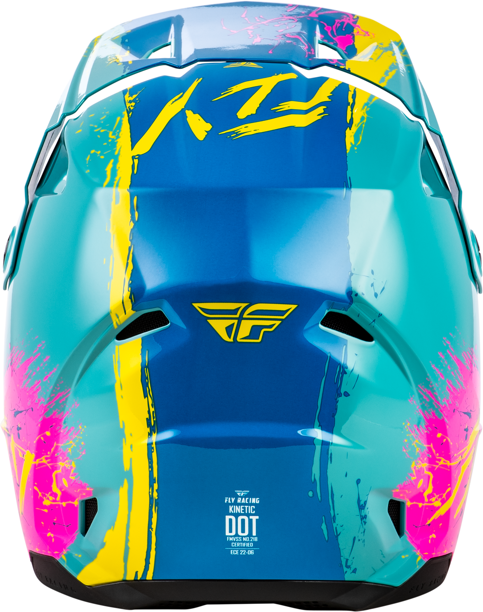 Youth Kinetic Drip Helmet Turquoise/Pink/Yellow Ym
