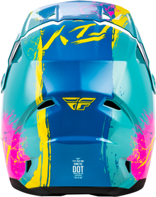 Youth Kinetic Drip Helmet Turquoise/Pink/Yellow Ym
