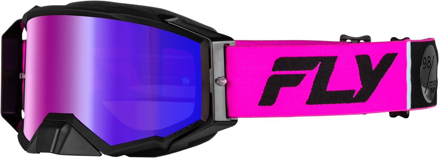 Zone Pro Goggle Pink/Black W/ Iridescent Red Mir/Smk Lens
