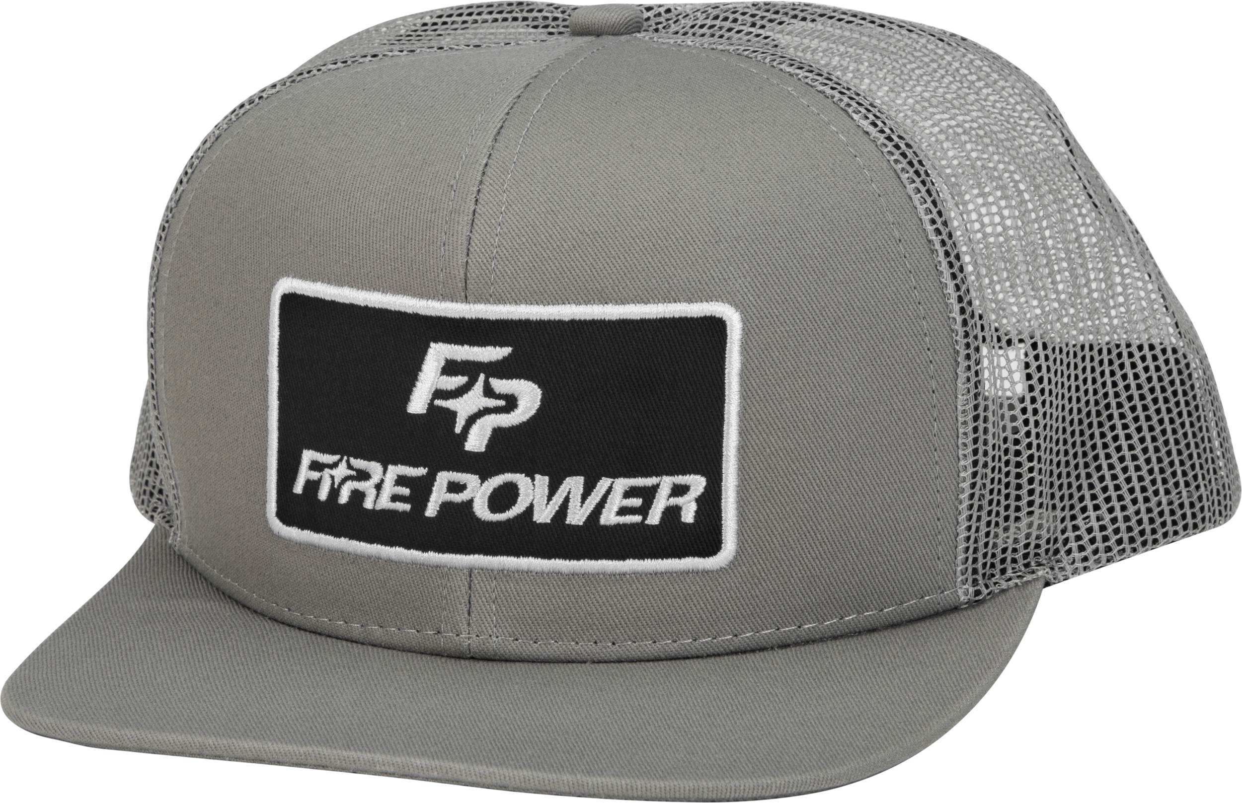 Flat Bill Patch Hat Grey