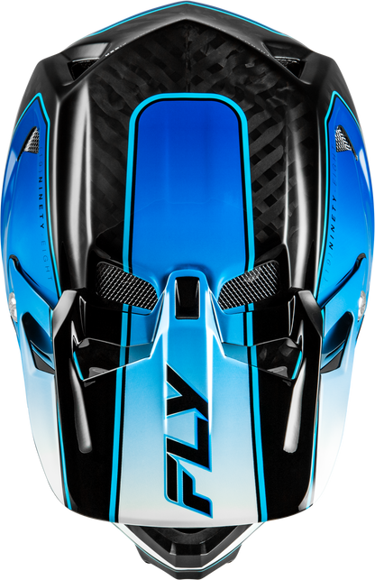 Werx R Flow Carbon Helmet Black Carbon/Blue/White Md