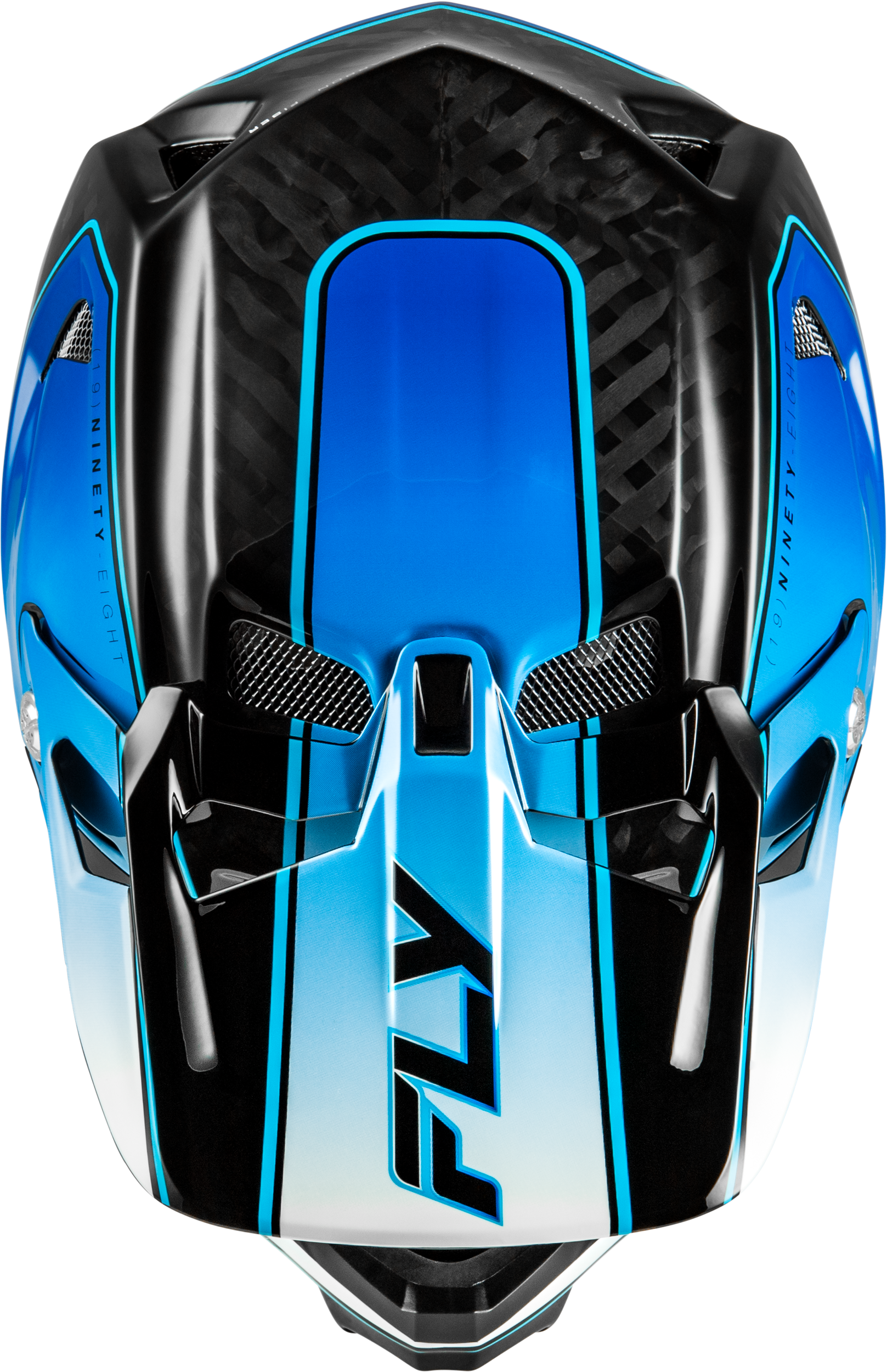 Werx R Flow Carbon Helmet Black Carbon/Blue/White Xl