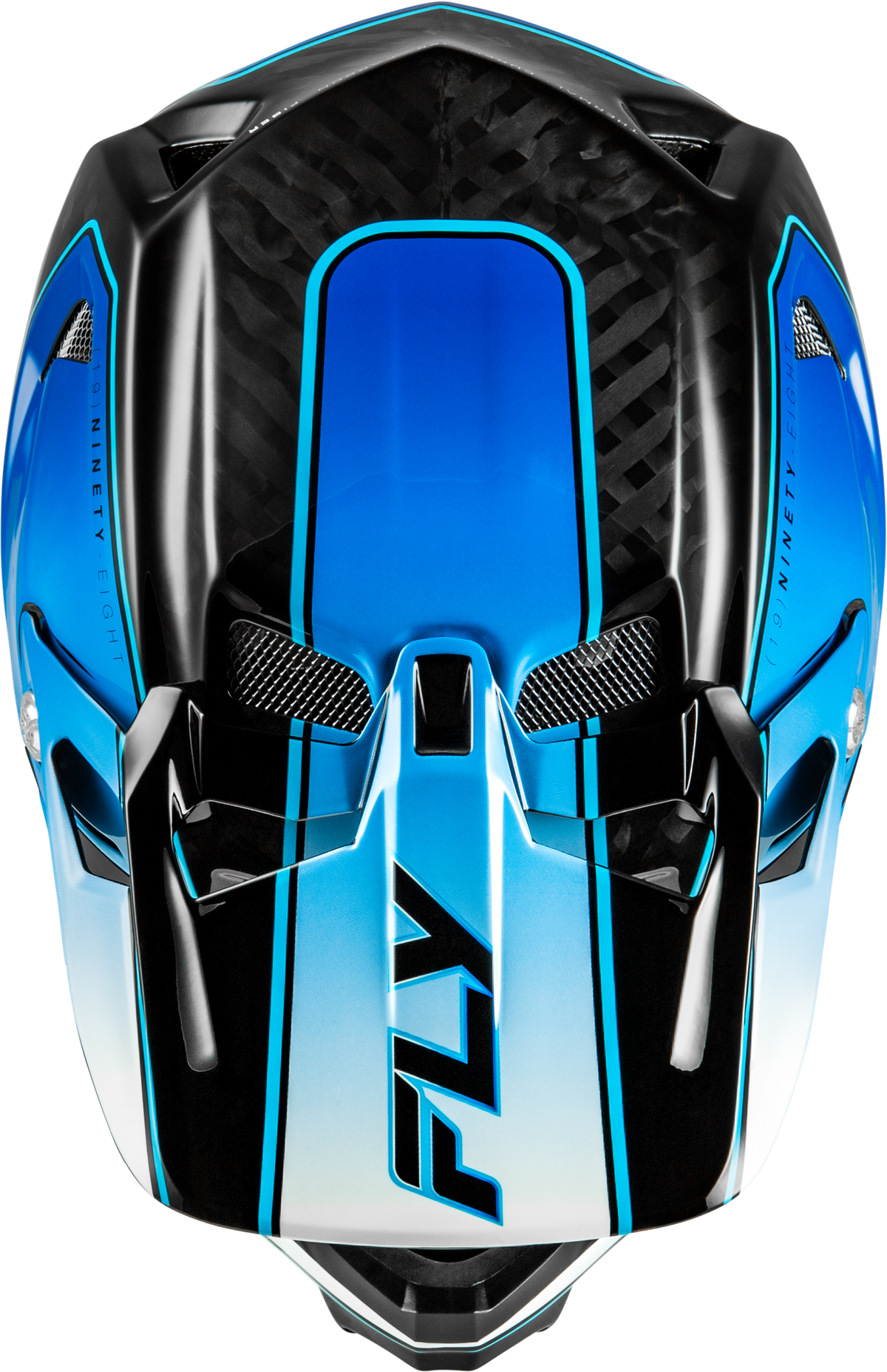 Werx R Flow Carbon Helmet Black Carbon/Blue/White Xs