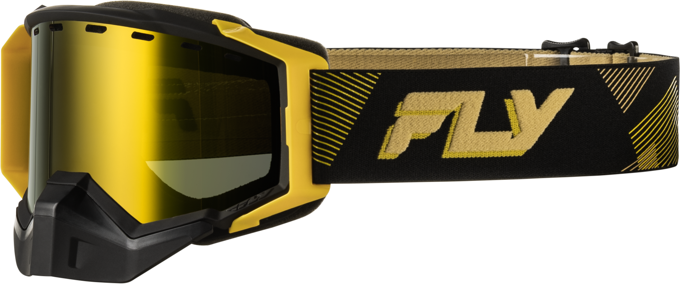 Zone Elite Sn Goggle Blk/Gold W/Gold Mir/Plrzd Yellow Lens