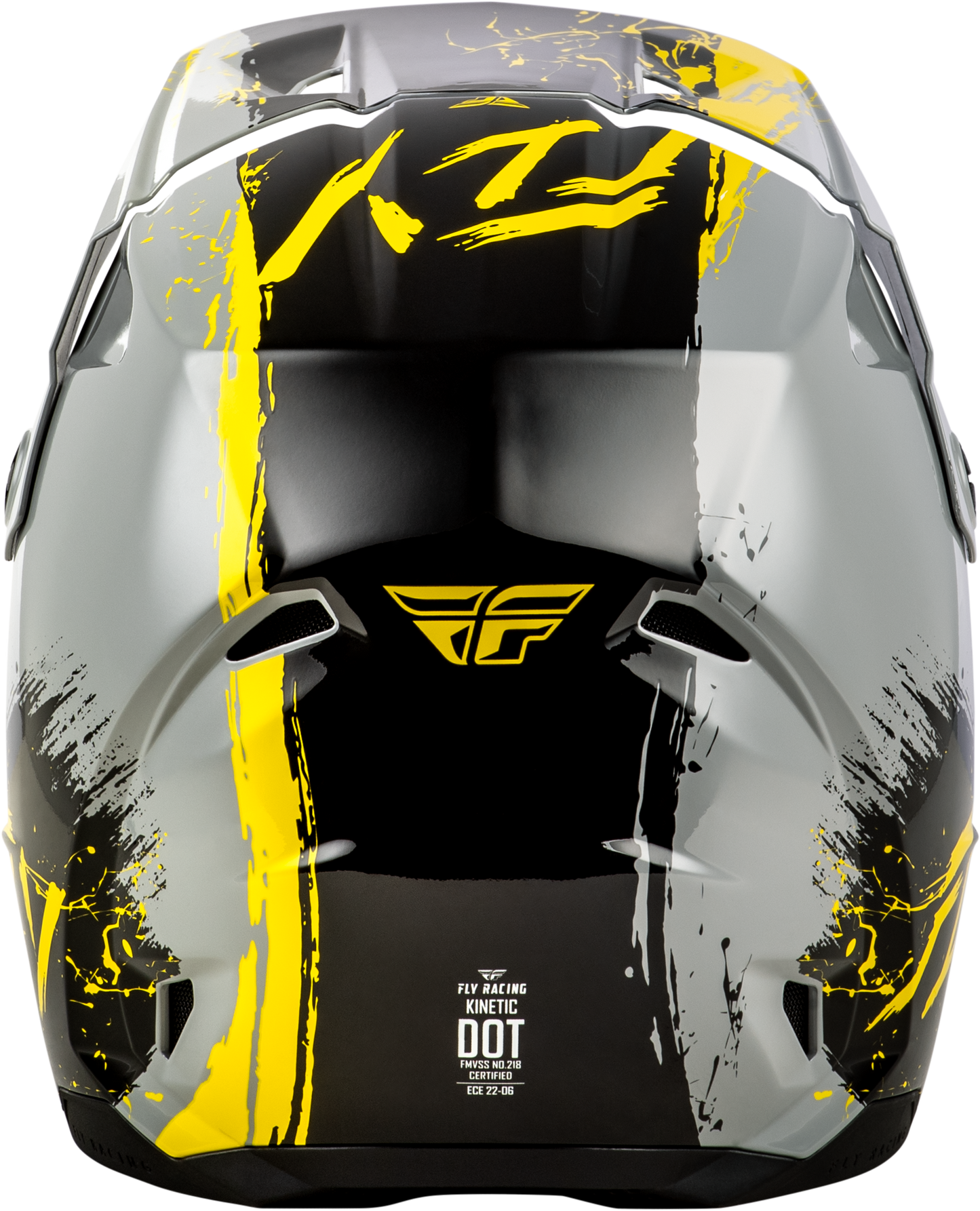 Youth Kinetic Drip Helmet Grey/Black/Yellow Ys