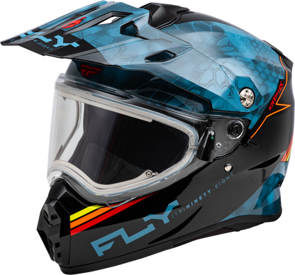Trekker Cw Conceal Helmet Elec Shld Slate/Black/Red Lg
