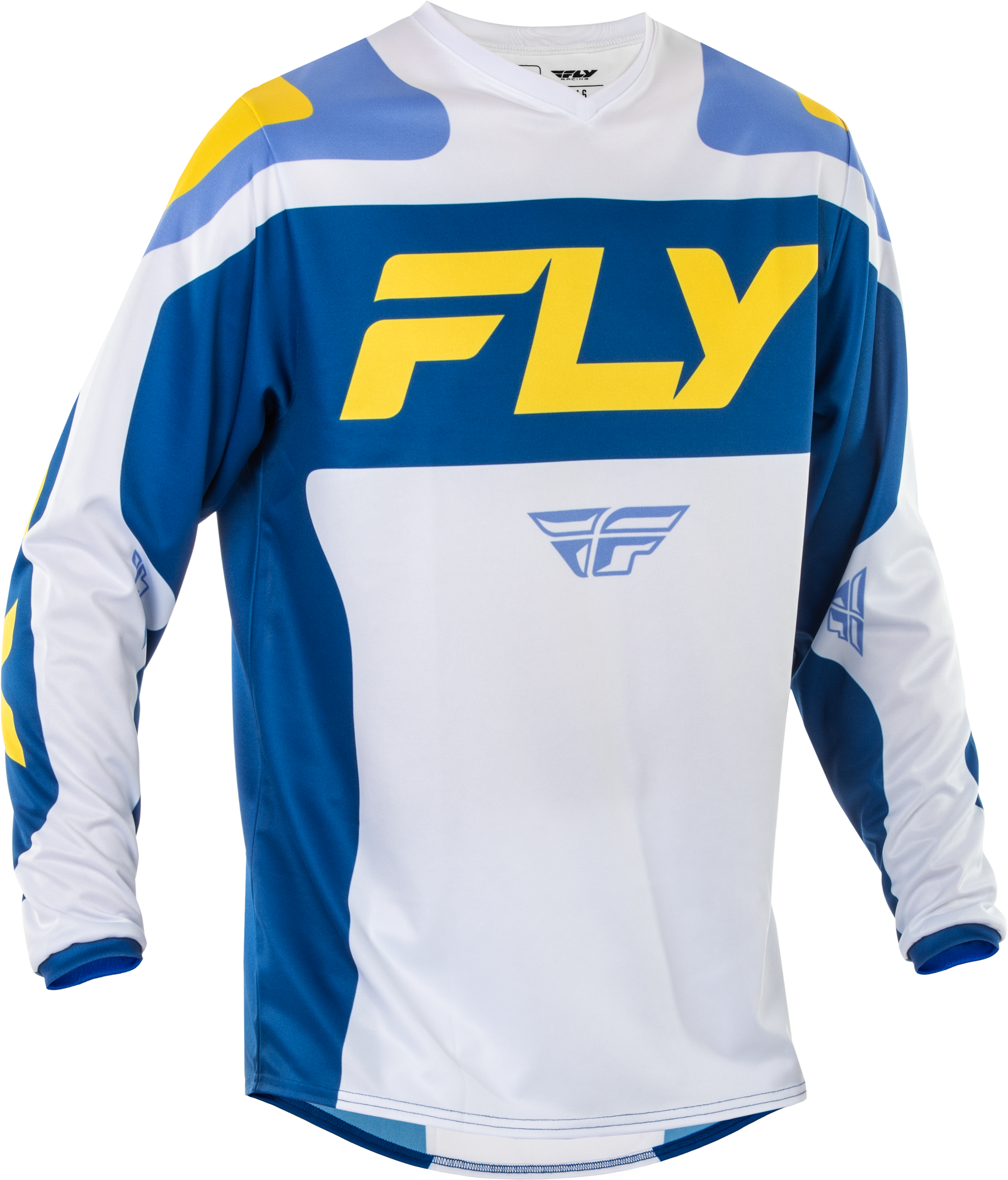 F 16 Jersey White/Dark Blue/Yellow Lg