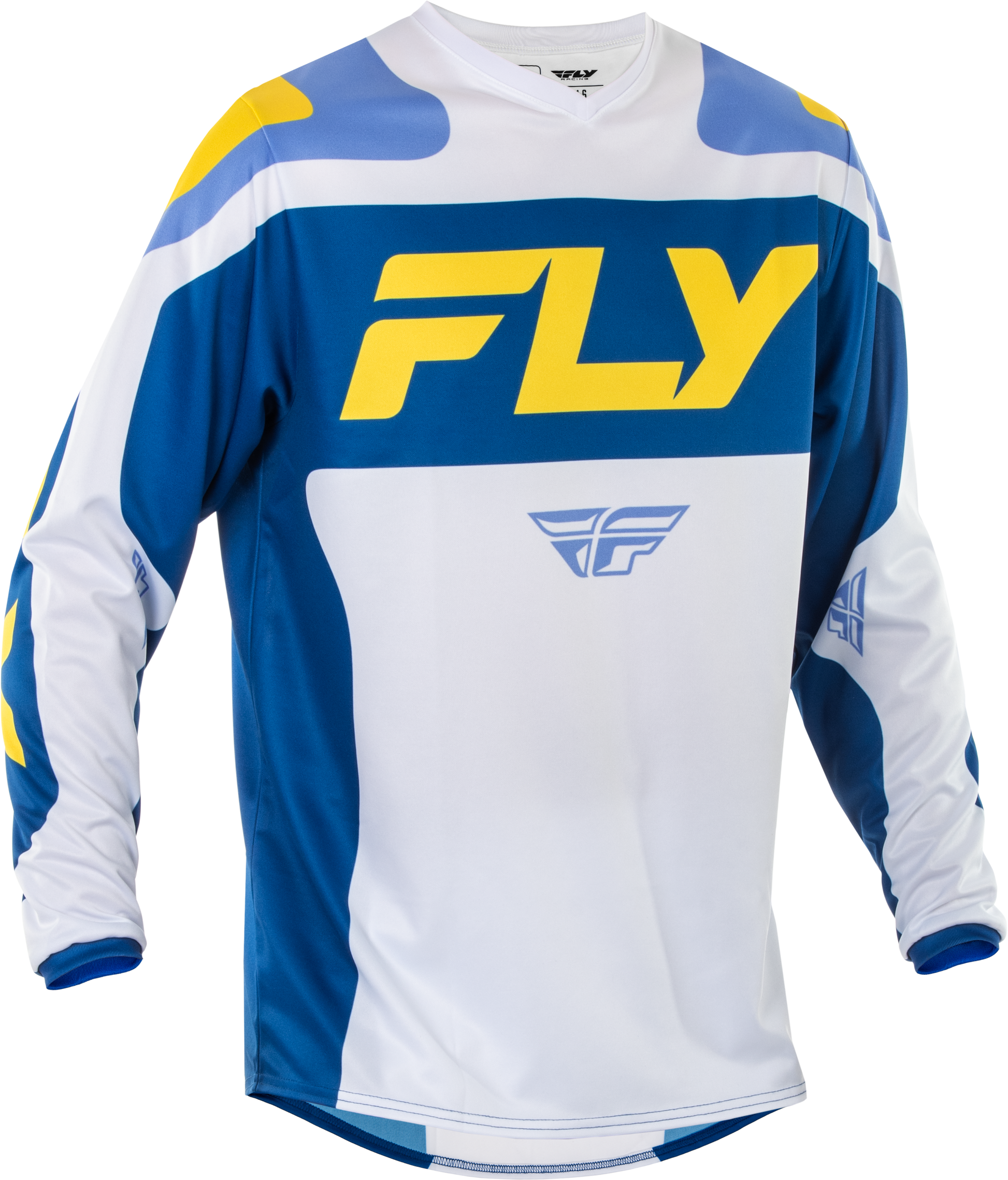 F 16 Jersey White/Dark Blue/Yellow 5x