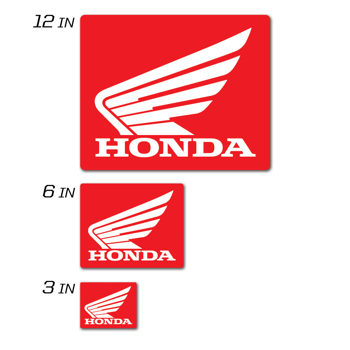 Honda Icon Decal 6" Squared