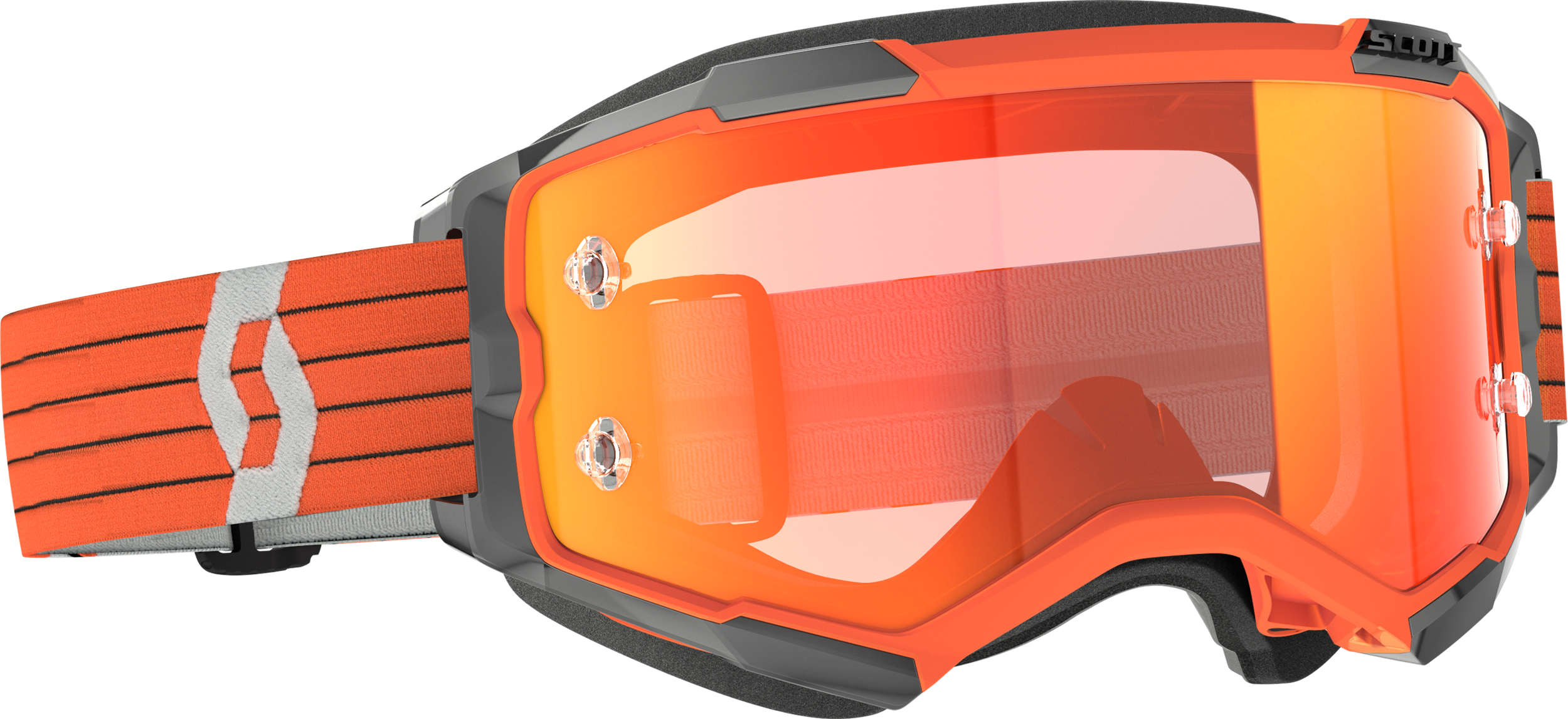 Fury Goggle Orange/Grey Orange Chrome Works