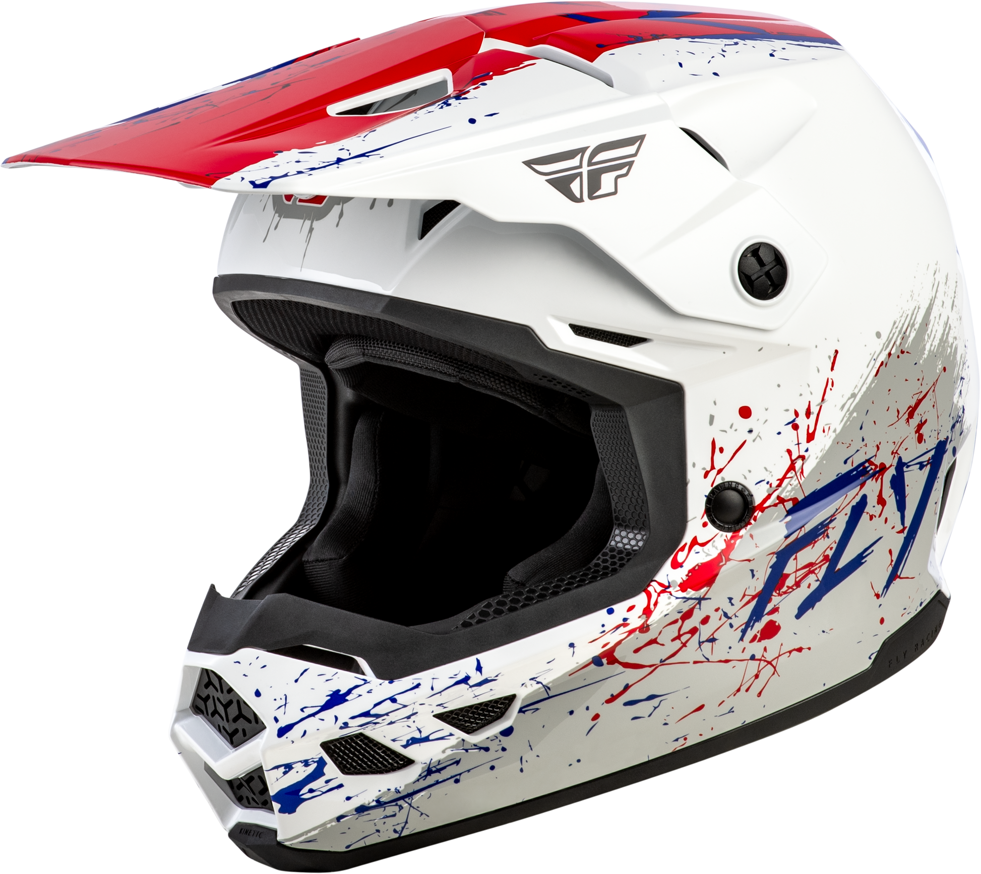 Youth Kinetic Drip Helmet Red/White/Blue Ym
