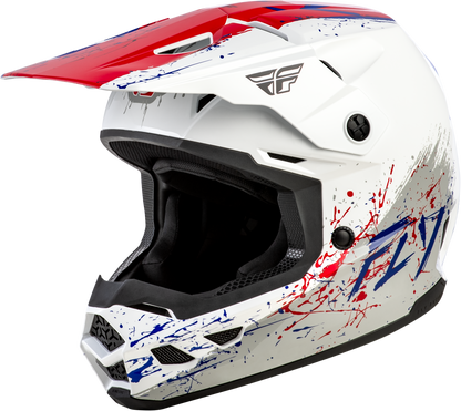 Youth Kinetic Drip Helmet Red/White/Blue Ym