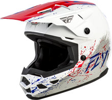 Youth Kinetic Drip Helmet Red/White/Blue Ys