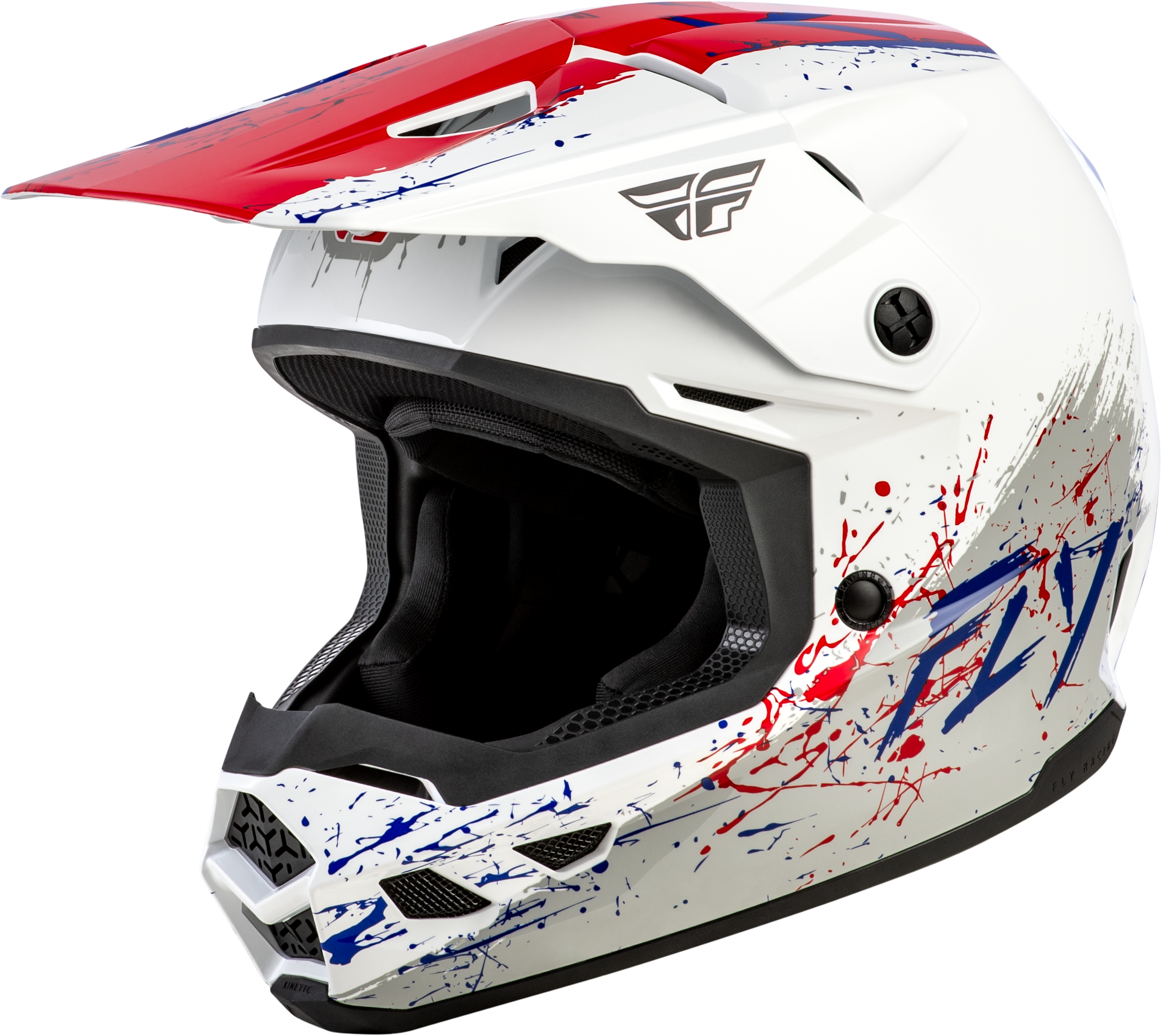 Youth Kinetic Drip Helmet Red/White/Blue Ys