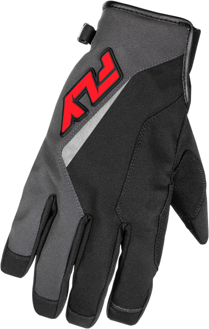 Youth Title Gloves Grey/Black/Red Yl