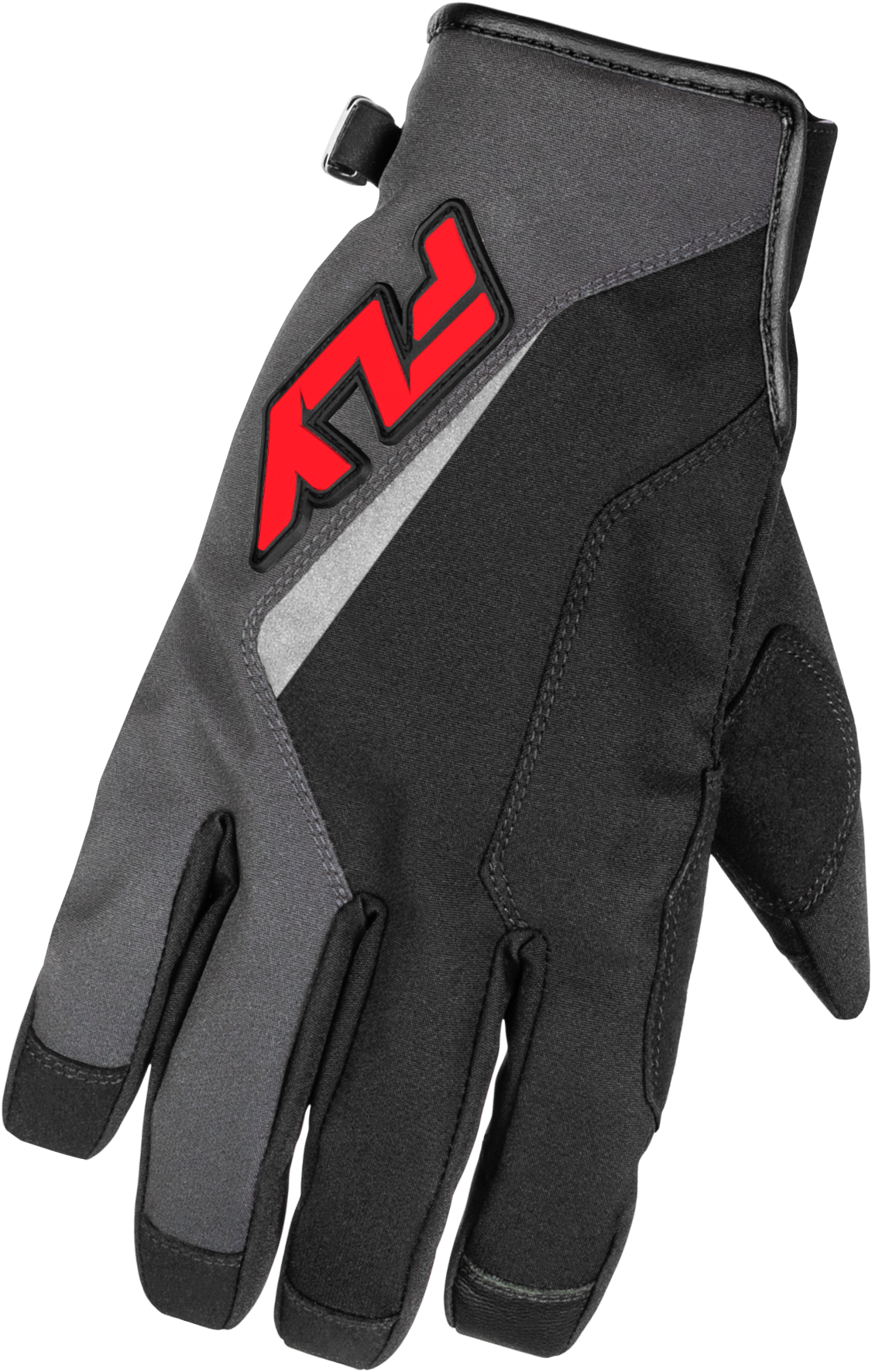 Title Gloves Grey/Black/Red Lg