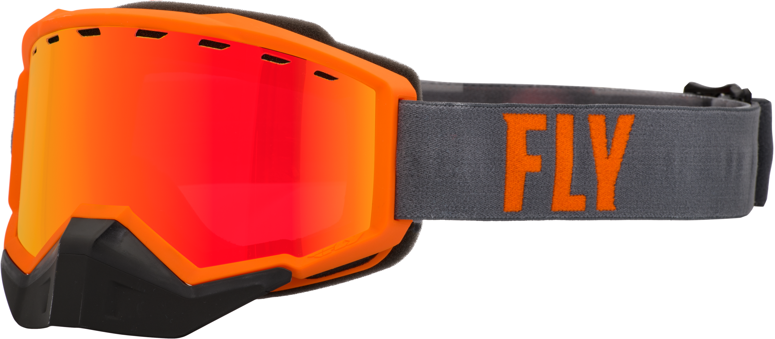 Focus Snow Goggle Grey/Orange W/ Red Mirror/Rose Lens