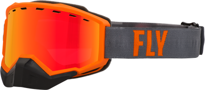 Focus Snow Goggle Grey/Orange W/ Red Mirror/Rose Lens