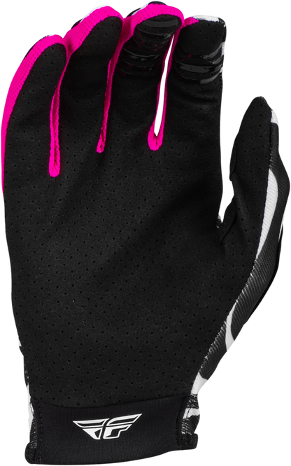 Youth Lite Uncaged Gloves Black/White/Neon Pink Ym