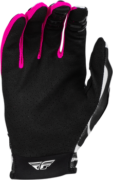 Youth Lite Uncaged Gloves Black/White/Neon Pink Yl