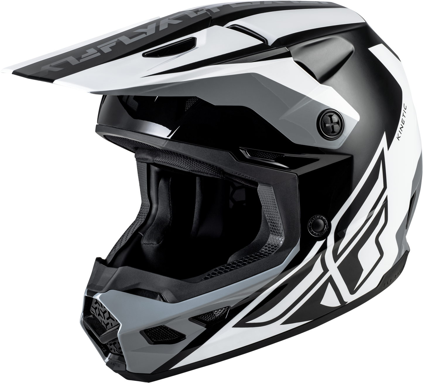 Kinetic Crest Helmet Black/White/Grey Sm