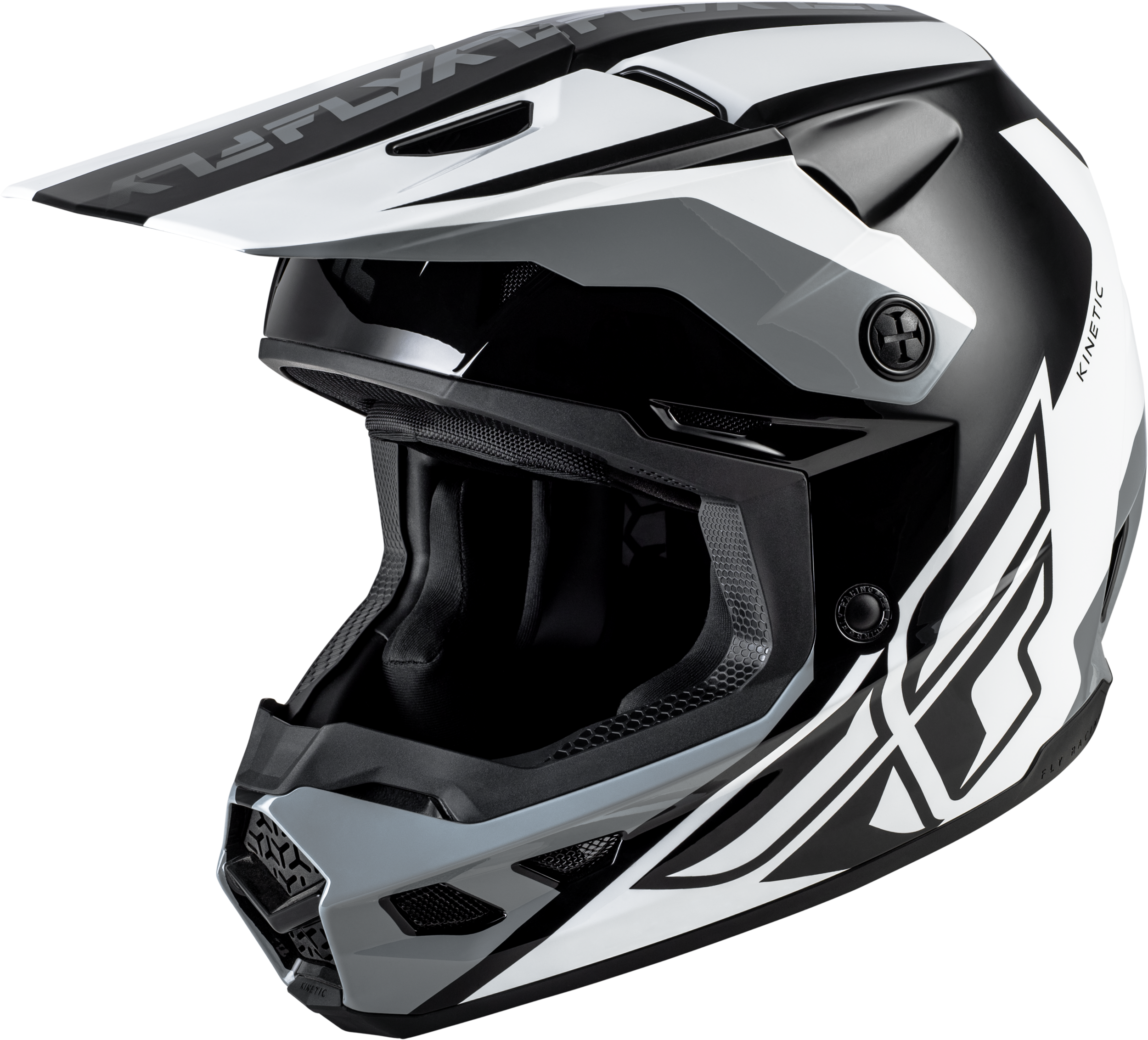 Kinetic Crest Helmet Black/White/Grey Sm