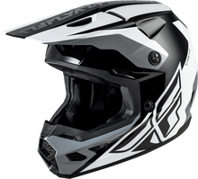 Fly Racing Kinetic Crest Helmet - Black/White/Grey