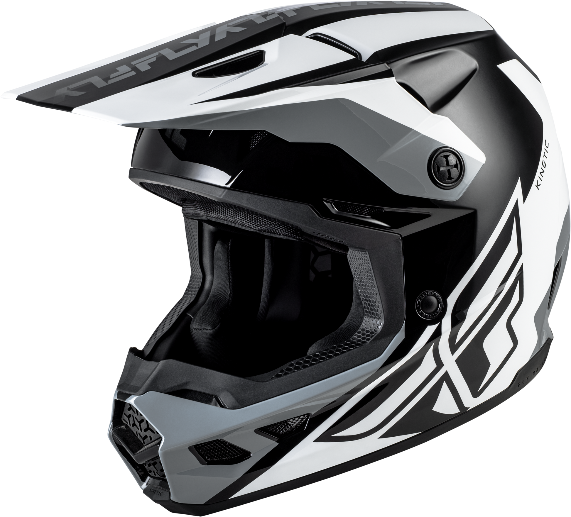 Kinetic Crest Helmet Black/White/Grey Xs