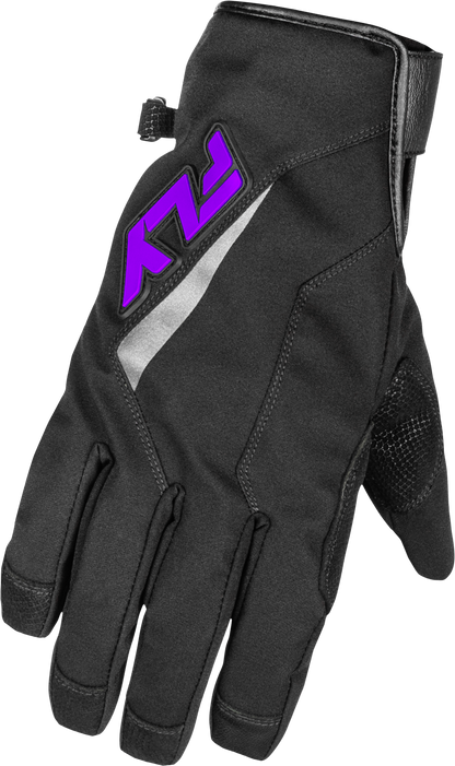 Title Long Gloves Black/Purple Xl