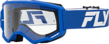 Youth Focus Goggle Blue/White W/ Clear Lens