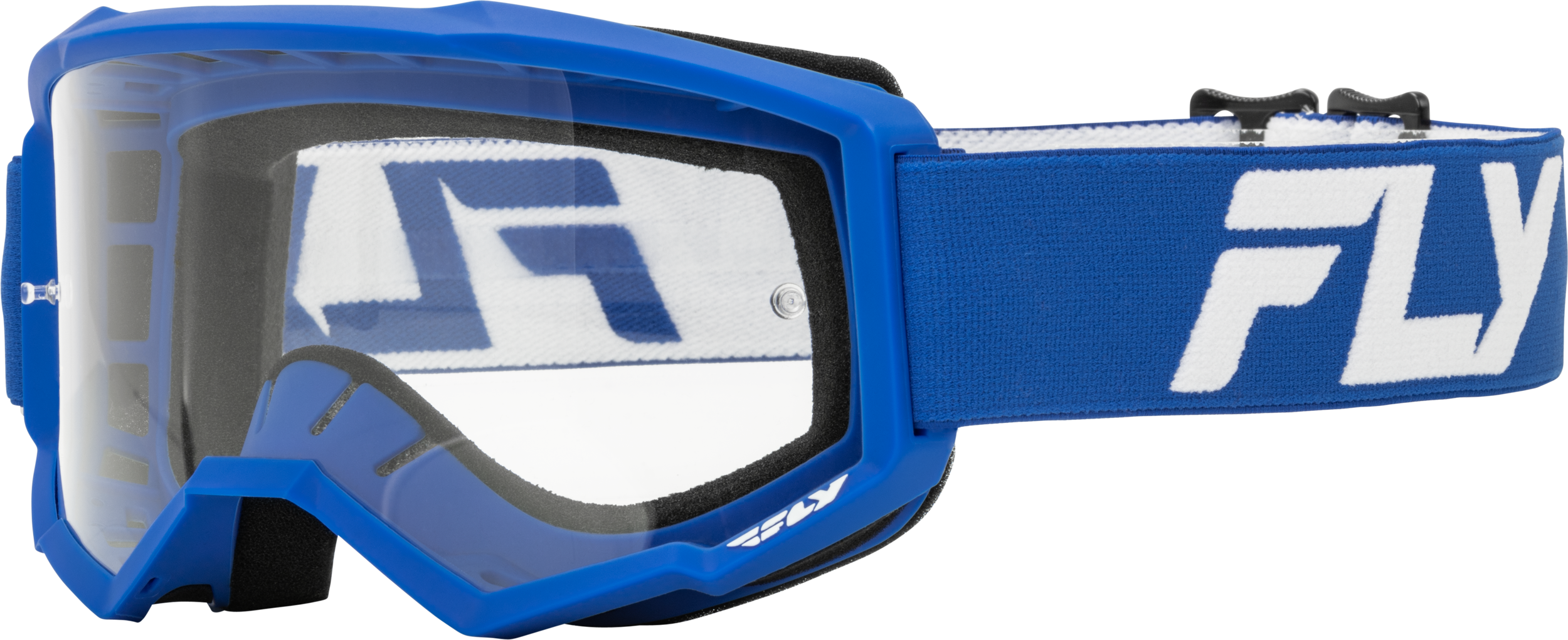 Focus Goggle Blue/White W/ Clear Lens