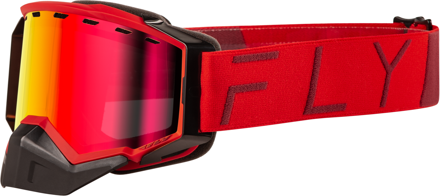 Zone Pro Snow Goggle Red W/ Red Mirror/Plrzd Smoke Lens