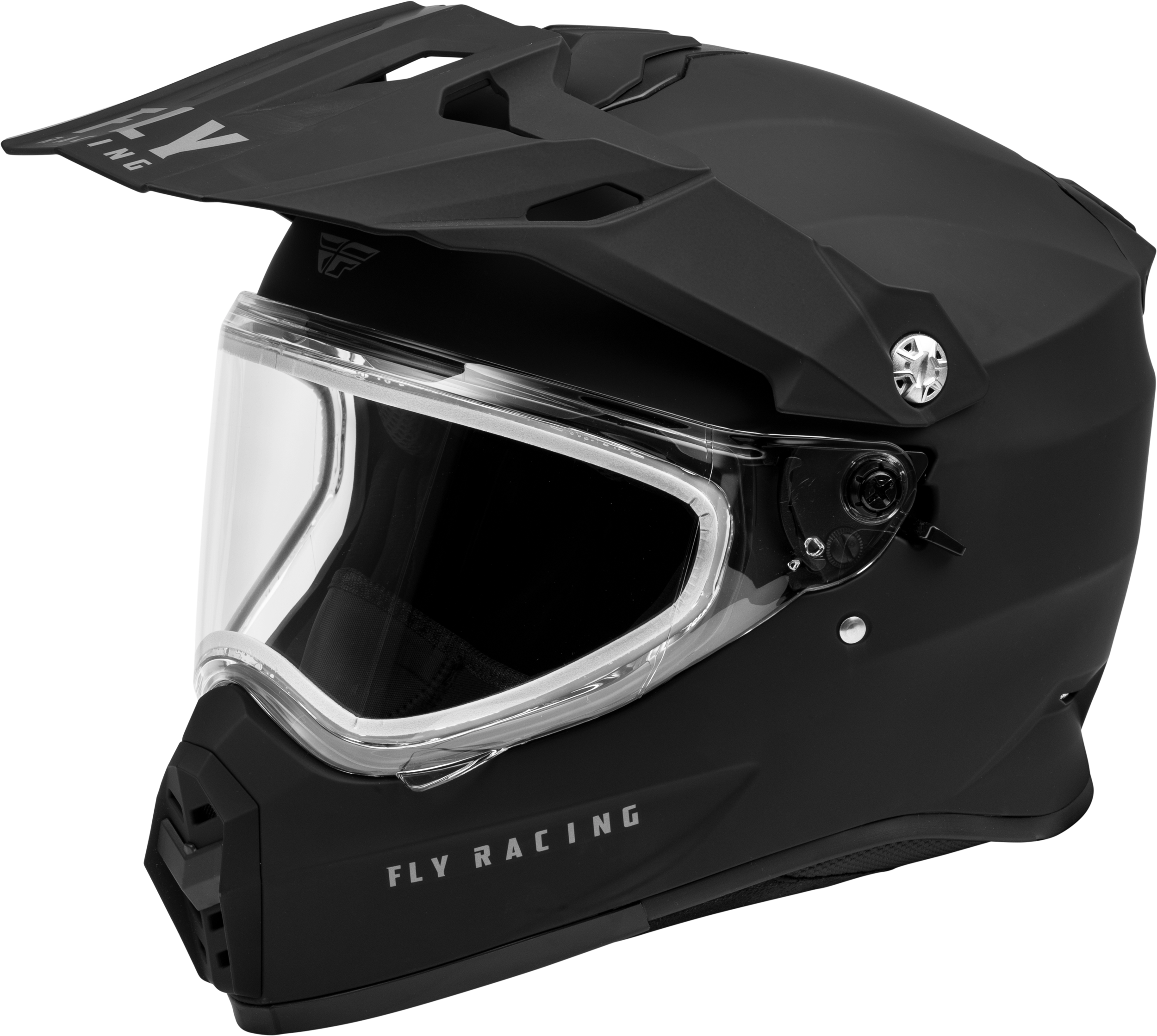 Trekker Cw Solid Helmet Dual Shld Matte Black Lg