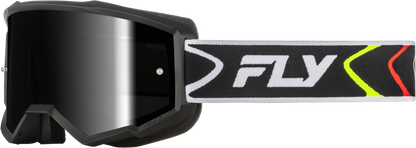 Zone Goggle Black/White W/Black Mirror/Smoke Lens