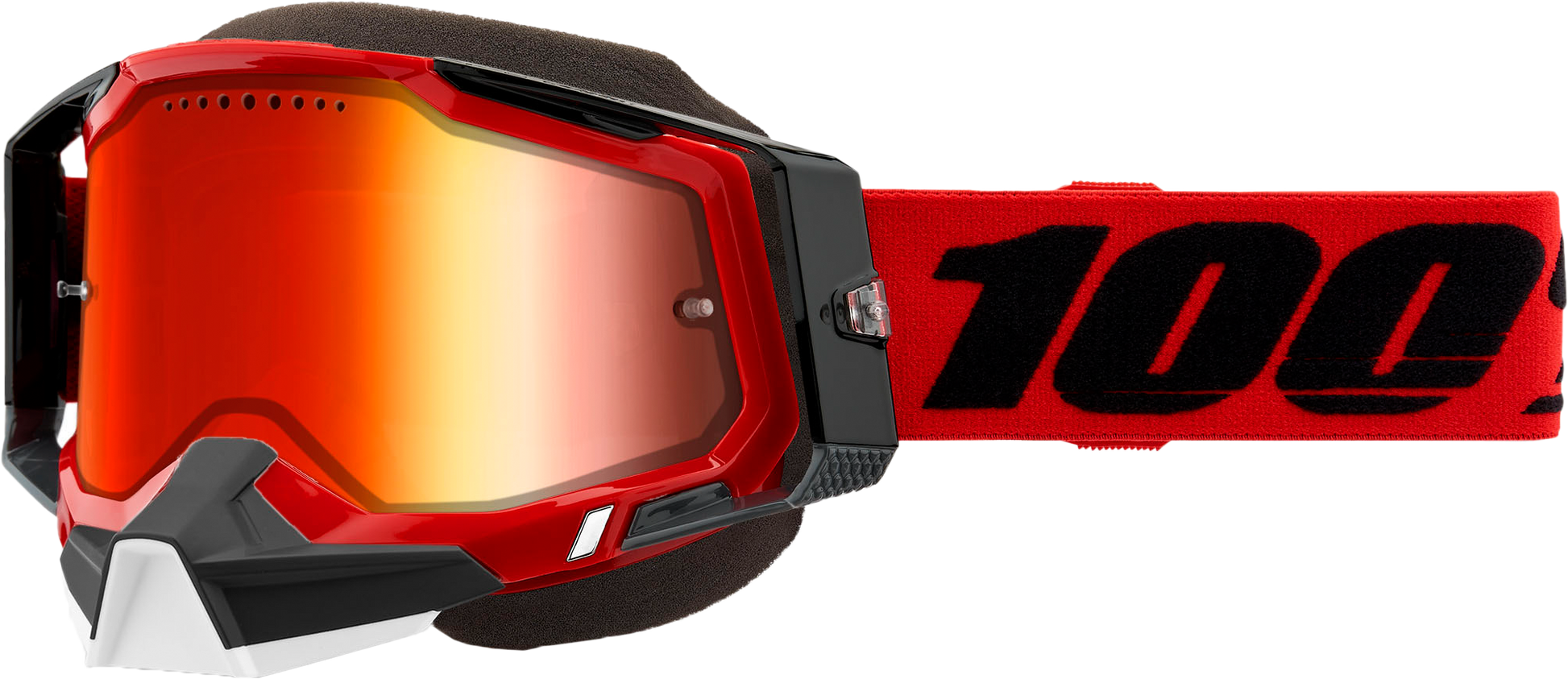 Racecraft 2 Snowmobile Goggle Red Mirror Red Lens