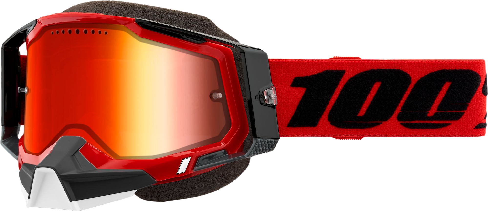 Racecraft 2 Snowmobile Goggle Red Mirror Red Lens