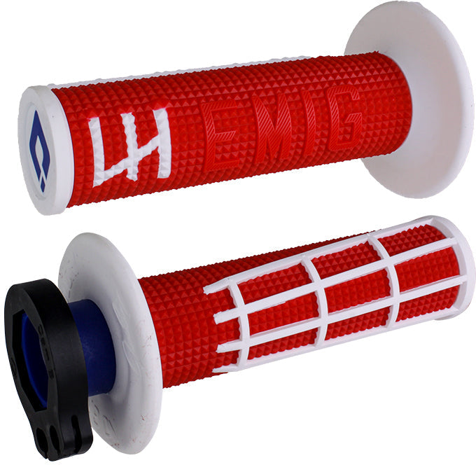 ODI Emig 2.0 V2 Lock On Grip - Red/White