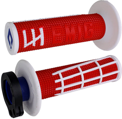 ODI Emig 2.0 V2 Lock On Grip - Red/White