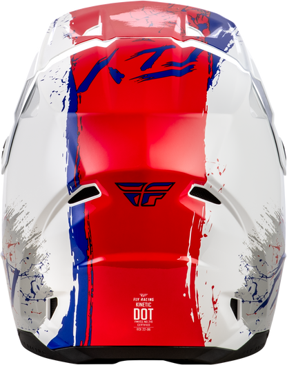 Youth Kinetic Drip Helmet Red/White/Blue Ym