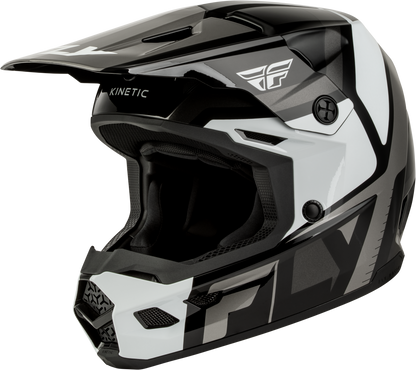 Youth Kinetic Scrap Helmet Black/White/Grey Ym