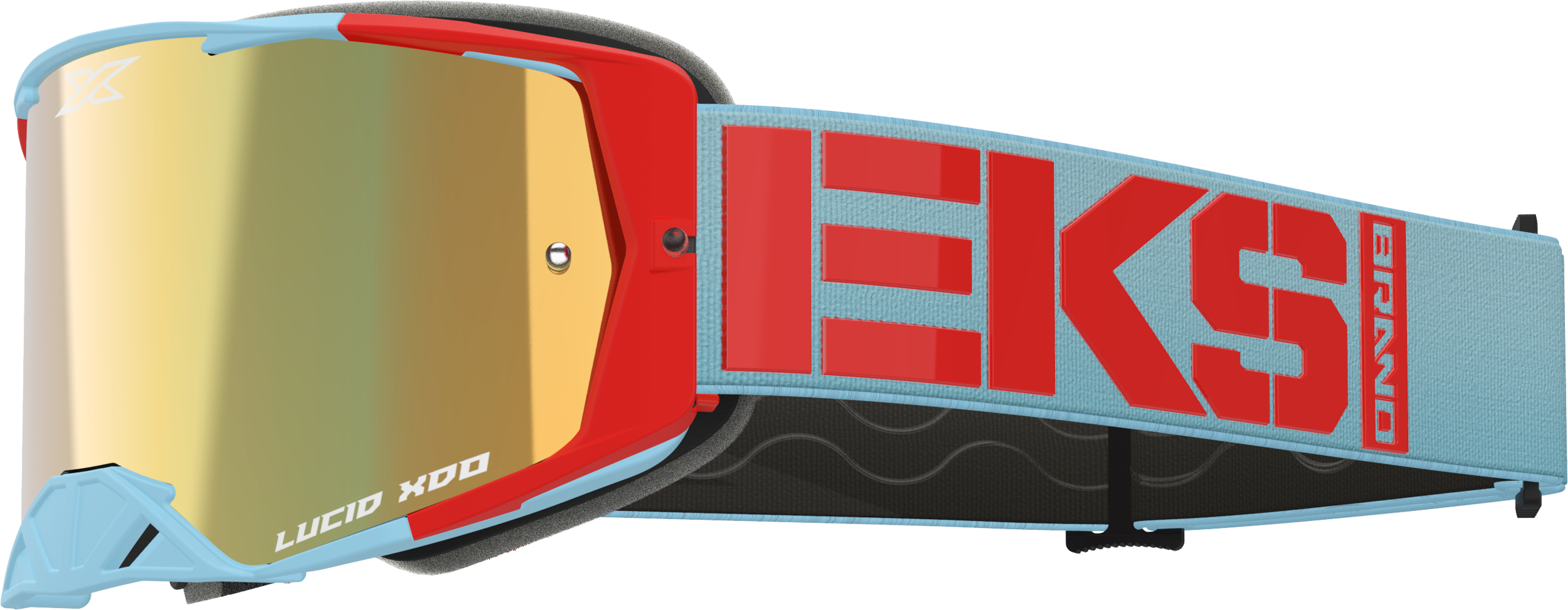 Lucid Caliber Goggle Light Blue Gold Mirror Lens